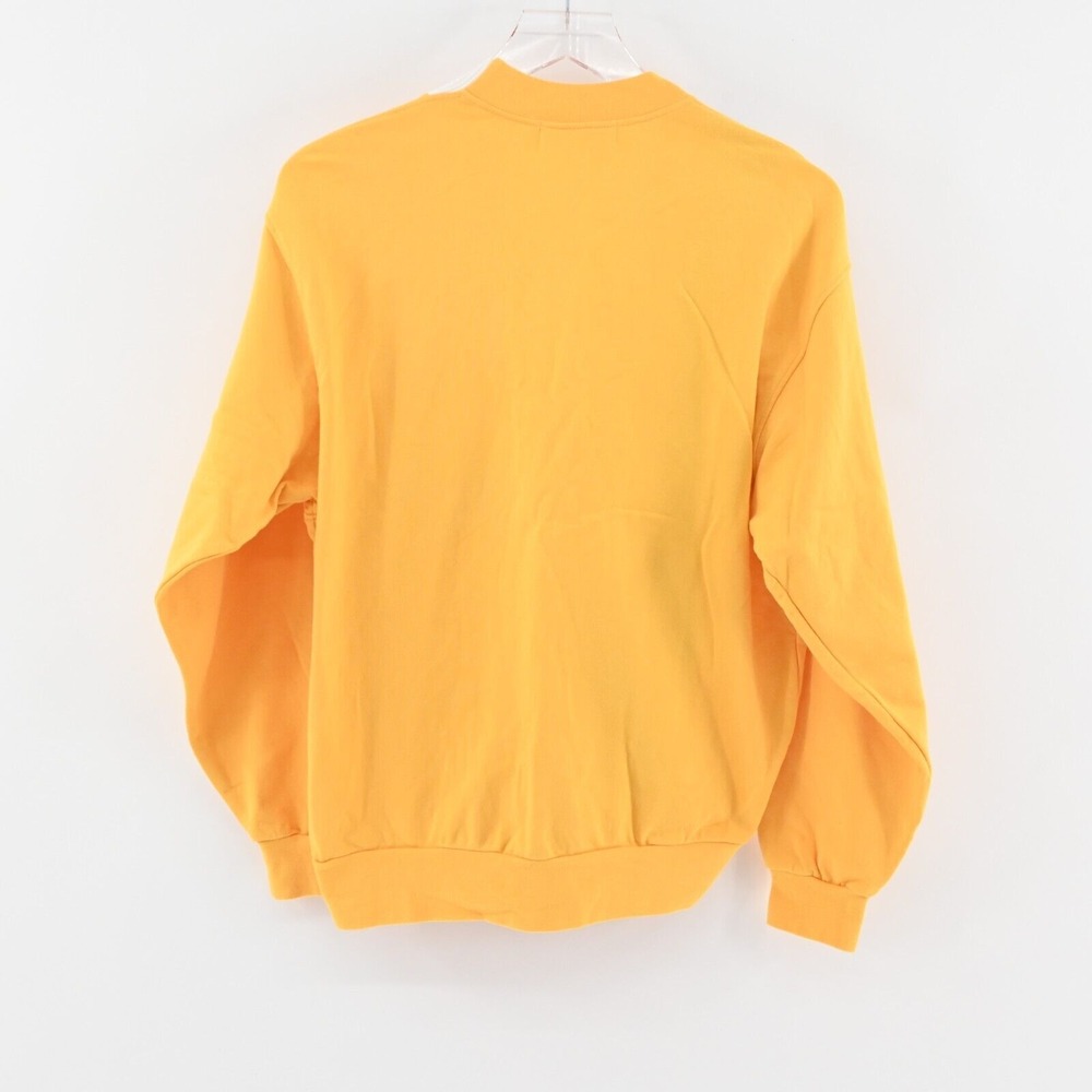 Vtg SPORUTINO Jacket Mens Size M Golf Logo Stripe Zip Yellow Embroidered 70s - Picture 4 of 15